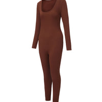 Ribbed Square Neck Jumpsuit