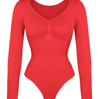 Long Sleeve Ruched Bodysuit