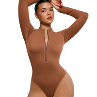 The Deep V Zip Bodysuit