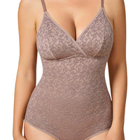 Sheer Laced V-neck Bodysuit
