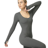 Ribbed Square Neck Jumpsuit