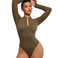 The Deep V Zip Bodysuit