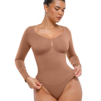 Long Sleeve Ruched Bodysuit