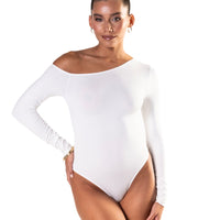 One Shoulder Long Sleeve Thong Bodysuit