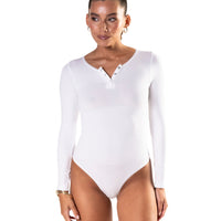 Seamless Long Sleeve Thong Bodysuit