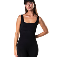 Square Neck U-Back Flared Jumpsuit
