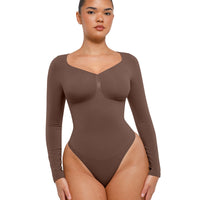 Long Sleeve Ruched Bodysuit