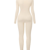 Ribbed Square Neck Jumpsuit