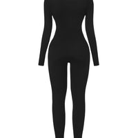 Ribbed Square Neck Jumpsuit