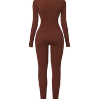 Ribbed Square Neck Jumpsuit