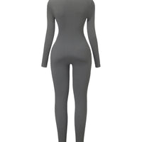 Ribbed Square Neck Jumpsuit