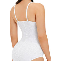 Sheer Laced V-neck Bodysuit