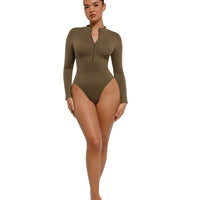 The Deep V Zip Bodysuit