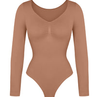 Long Sleeve Ruched Bodysuit