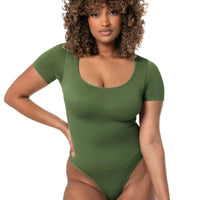 Square Neck Thong Bodysuit