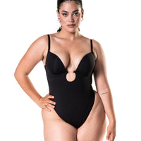 Plunge Shapewear Thong Bodysuit