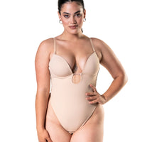 Plunge Shapewear Thong Bodysuit